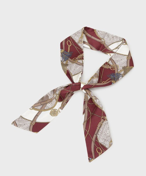 OPAQUE.CLIP（オペークドットクリップ）の「【スカーフリング付き】柄アソートスカーフ（バンダナ/スカーフ・レディース・ブラック/ボルドー/ベージュ/ベージュ系その他4/ピンク系5・00）」の7枚目の写真