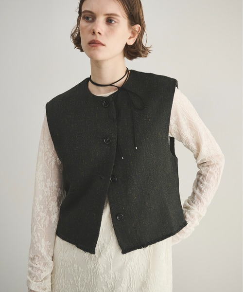 セール】メランジツイードショートベスト（ベスト）｜LOSCa（ロスカ