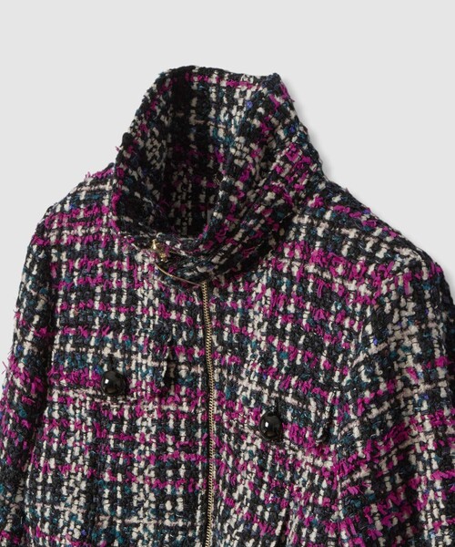 【LOULOU WILLOUGHBY】CLARENSONツイードブルゾン