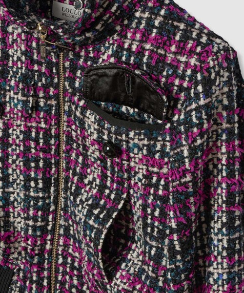【LOULOU WILLOUGHBY】CLARENSONツイードブルゾン