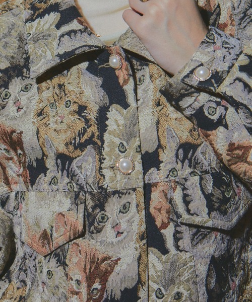 manana suerte（マニャーナスエルテ）の「SPECIAL EDITION CATゴブランジャケット（その他アウター・レディース・ベージュ/ブラック・FREE）」の5枚目の写真