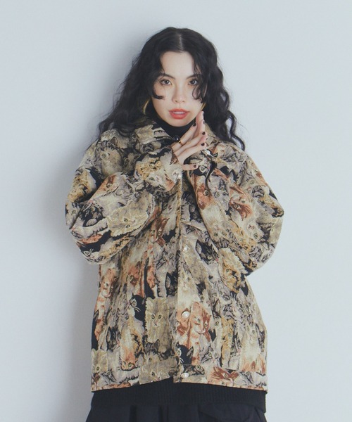 新品 bless n°08 ブレス Cat ゴブラン ジャケット ねこ柄 SPECIAL EDITION CATゴブランジャケット（その他アウター）｜manana