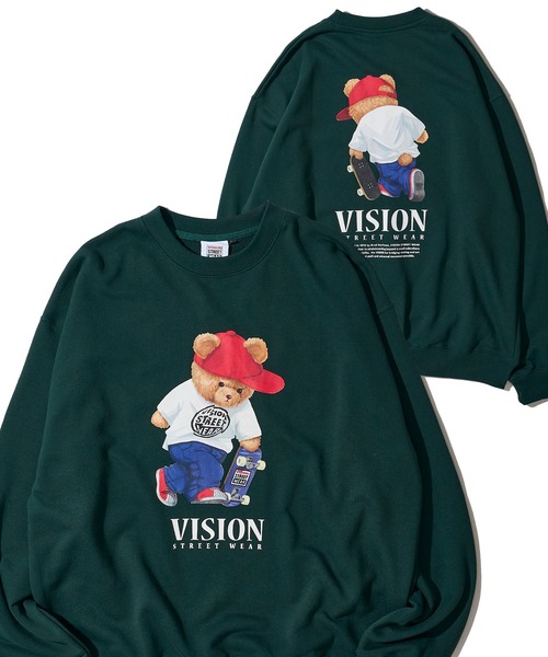 VISION STREET WEAR（ヴィジョンストリートウェア）の「【VISION STREET WEAR】オリジナルグラフィック ベアスケーター トレーナー（スウェット・レディース・ブラック/ダークグレー/ライトグレー/オフホワイト・LARGE/X-LARGE/MEDIUM）」の4枚目の写真
