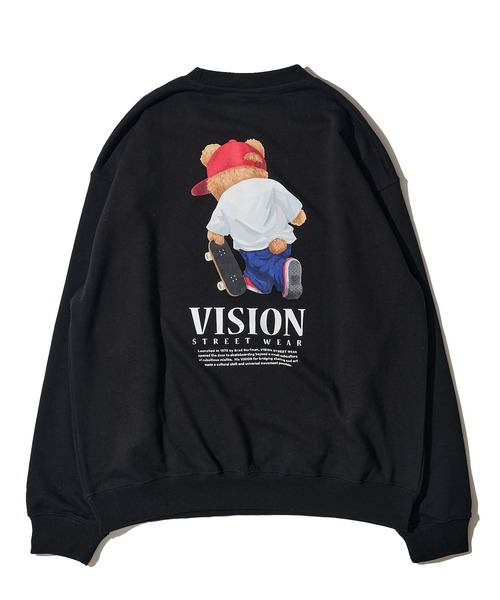 VISION STREET WEAR（ヴィジョンストリートウェア）の「【VISION STREET WEAR】オリジナルグラフィック ベアスケーター トレーナー（スウェット・レディース・ブラック/ダークグレー/ライトグレー/オフホワイト・LARGE/X-LARGE/MEDIUM）」の8枚目の写真