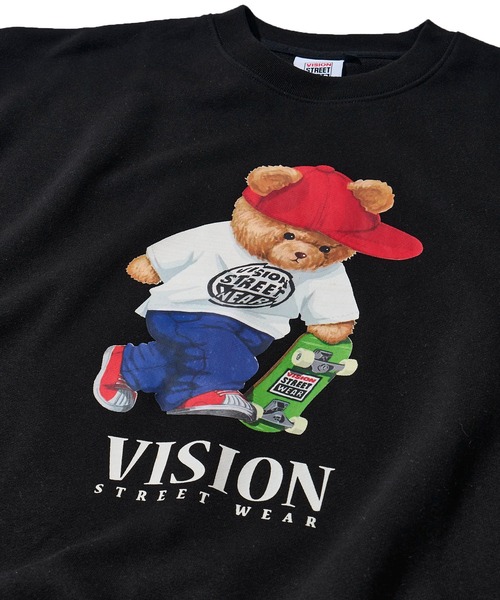 VISION STREET WEAR（ヴィジョンストリートウェア）の「【VISION STREET WEAR】オリジナルグラフィック ベアスケーター トレーナー（スウェット・レディース・ブラック/ダークグレー/ライトグレー/オフホワイト・LARGE/X-LARGE/MEDIUM）」の14枚目の写真