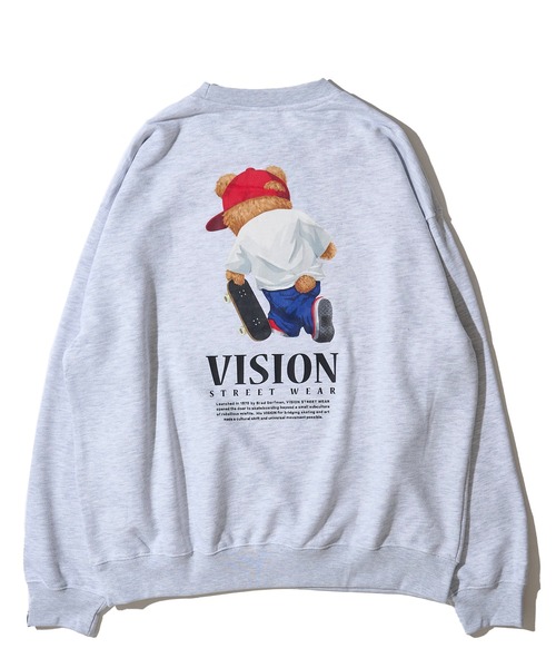 VISION STREET WEAR（ヴィジョンストリートウェア）の「【VISION STREET WEAR】オリジナルグラフィック ベアスケーター トレーナー（スウェット・レディース・ブラック/ダークグレー/ライトグレー/オフホワイト・LARGE/X-LARGE/MEDIUM）」の10枚目の写真