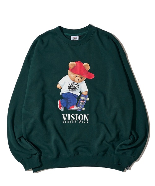 VISION STREET WEAR（ヴィジョンストリートウェア）の「【VISION STREET WEAR】オリジナルグラフィック ベアスケーター トレーナー（スウェット・レディース・ブラック/ダークグレー/ライトグレー/オフホワイト・LARGE/X-LARGE/MEDIUM）」の11枚目の写真