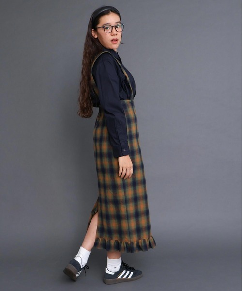 I am I in fact...（アイアムアイインファクト）の「●VIERA CHECK フリルスカート（スカート・レディース・グリーン/ブラウン・FREE）」の12枚目の写真