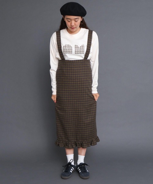 I am I in fact...（アイアムアイインファクト）の「●VIERA CHECK フリルスカート（スカート・レディース・グリーン/ブラウン・FREE）」の16枚目の写真