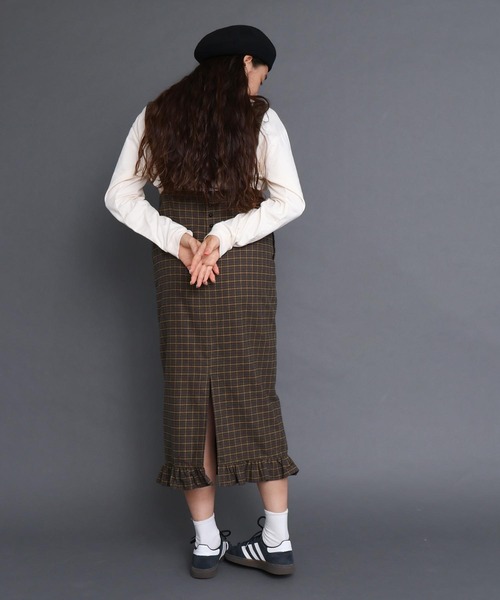 I am I in fact...（アイアムアイインファクト）の「●VIERA CHECK フリルスカート（スカート・レディース・グリーン/ブラウン・FREE）」の18枚目の写真