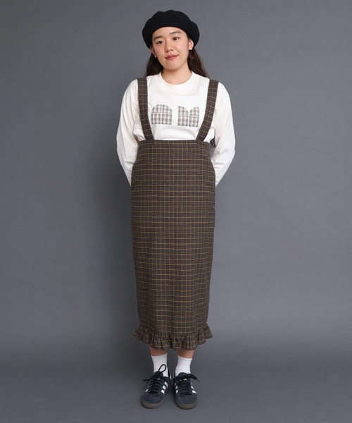I am I in fact...（アイアムアイインファクト）の「●VIERA CHECK フリルスカート（スカート・レディース・グリーン/ブラウン・FREE）」の20枚目の写真