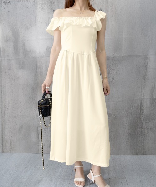 セール】フリル付きワンピース ノースリーブワンピ（ワンピース