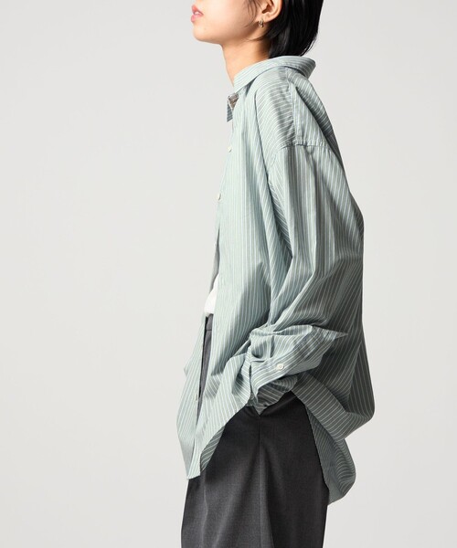 CITEN（シテン）の「＜CITEN＞ストライプオーバーシャツ（シャツ/ブラウス・メンズ・ライム/ライトブルー・L/M/S）」の5枚目の写真