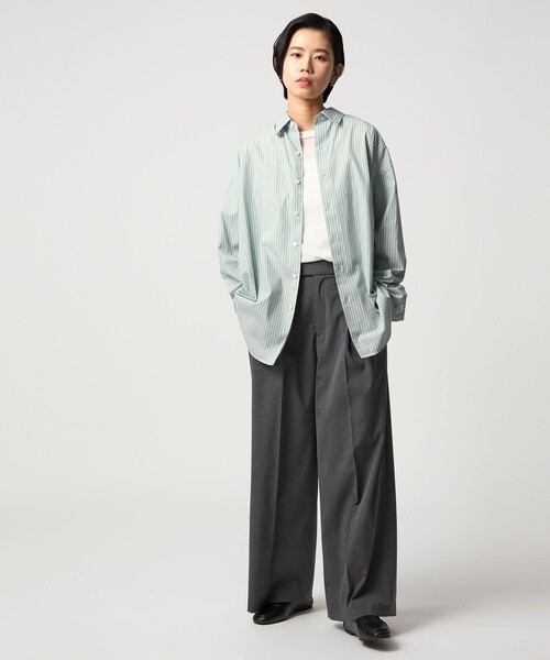 CITEN（シテン）の「＜CITEN＞ストライプオーバーシャツ（シャツ/ブラウス・メンズ・ライム/ライトブルー・L/M/S）」の6枚目の写真