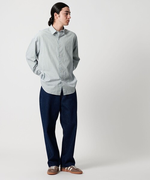 CITEN（シテン）の「＜CITEN＞ストライプオーバーシャツ（シャツ/ブラウス・メンズ・ライム/ライトブルー・L/M/S）」の9枚目の写真