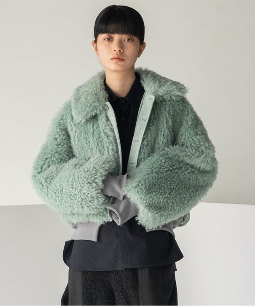 mintdesigns（ミントデザインズ）の「AIRY POODLE BLOUSON（ブルゾン・レディース・ブラウン/ミント・ONESIZE）」の2枚目の写真