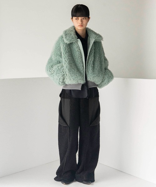 mintdesigns（ミントデザインズ）の「AIRY POODLE BLOUSON（ブルゾン・レディース・ブラウン/ミント・ONESIZE）」の3枚目の写真