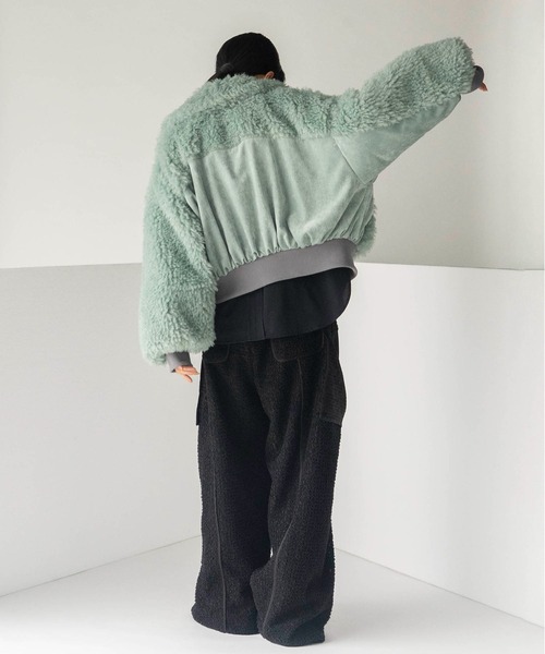 mintdesigns（ミントデザインズ）の「AIRY POODLE BLOUSON（ブルゾン・レディース・ブラウン/ミント・ONESIZE）」の4枚目の写真