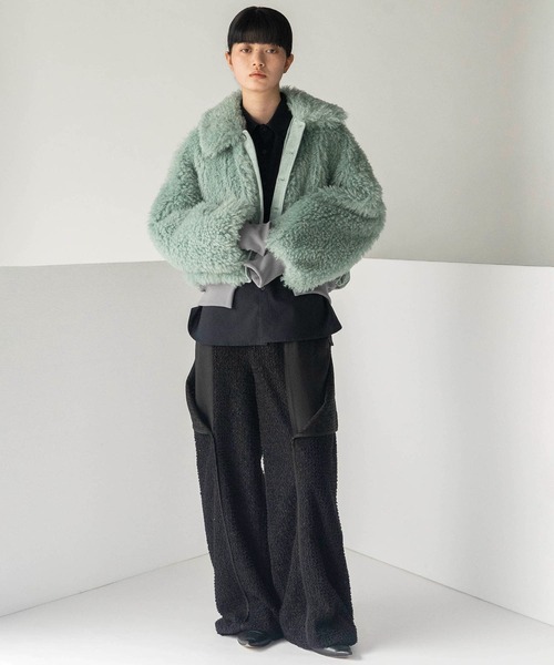 mintdesigns（ミントデザインズ）の「AIRY POODLE BLOUSON（ブルゾン・レディース・ブラウン/ミント・ONESIZE）」の6枚目の写真