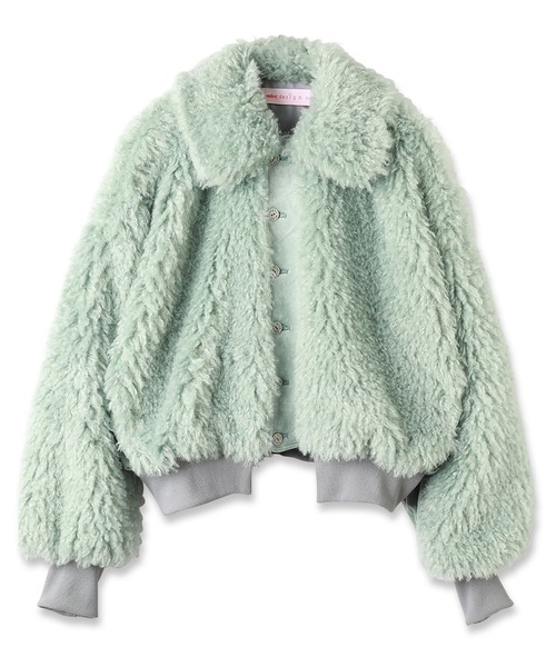 mintdesigns（ミントデザインズ）の「AIRY POODLE BLOUSON（ブルゾン・レディース・ブラウン/ミント・ONESIZE）」の7枚目の写真