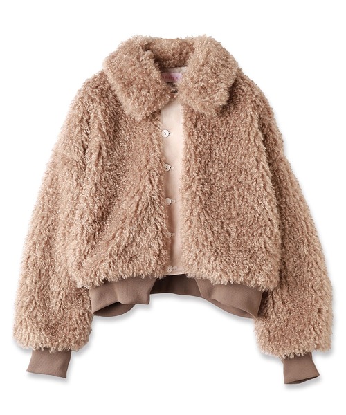 mintdesigns（ミントデザインズ）の「AIRY POODLE BLOUSON（ブルゾン・レディース・ブラウン/ミント・ONESIZE）」の9枚目の写真