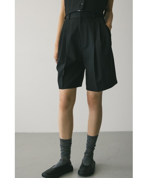 STYLEMIXER(スタイルミキサー)の「3タックハーフパンツ(その他パンツ・レディース・アイボリー/ブラック・SMALL/MEDIUM)」の2枚目の写真