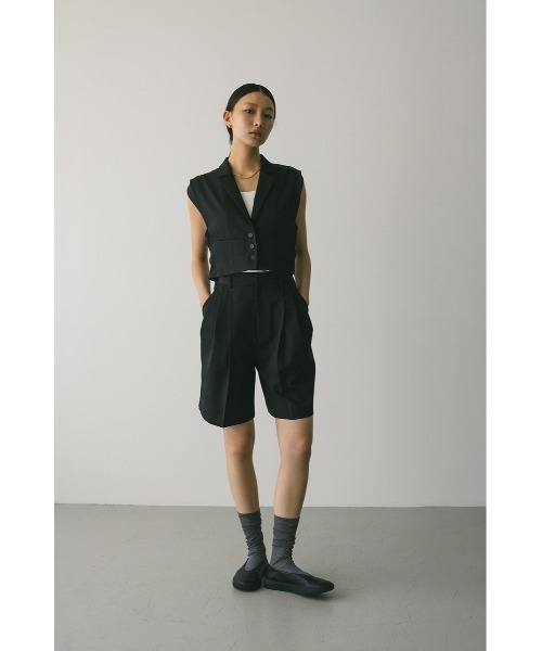 STYLEMIXER(スタイルミキサー)の「3タックハーフパンツ(その他パンツ・レディース・アイボリー/ブラック・SMALL/MEDIUM)」の13枚目の写真