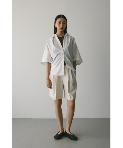 STYLEMIXER(スタイルミキサー)の「3タックハーフパンツ(その他パンツ・レディース・アイボリー/ブラック・SMALL/MEDIUM)」の4枚目の写真