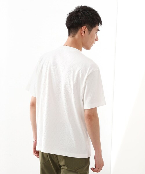 THE SHOP TK （ザ ショップ ティーケー ）の「◆【好評につき再入荷！】ジオメトリックリンクス半袖Tシャツ（Tシャツ/カットソー・メンズ・オフホワイト/ライトベージュ・01/04/03/02）」の8枚目の写真