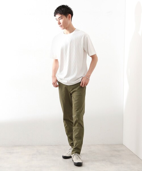 THE SHOP TK （ザ ショップ ティーケー ）の「◆【好評につき再入荷！】ジオメトリックリンクス半袖Tシャツ（Tシャツ/カットソー・メンズ・オフホワイト/ライトベージュ・01/04/03/02）」の9枚目の写真