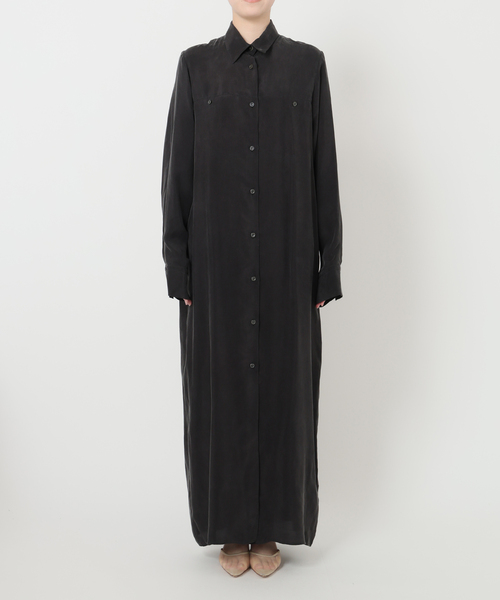 plage（プラージュ）の「R’IAM キュプラシャツワンピース（ワンピース・レディース・キャメル/チャコールグレー・36/38）」の14枚目の写真