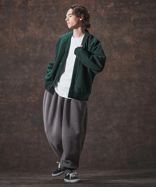 Jih Nunc（ジーヌンク）の「mcg3689-ルーズシルエット起毛ニットソーカーディガン(JIH-R1122)（カーディガン/ボレロ・メンズ・ブラック/ワインレッド/グリーン/ブラウン・L/M/S）」の16枚目の写真