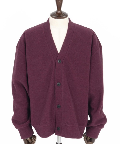 Jih Nunc（ジーヌンク）の「mcg3689-ルーズシルエット起毛ニットソーカーディガン(JIH-R1122)（カーディガン/ボレロ・メンズ・ブラック/ワインレッド/グリーン/ブラウン・L/M/S）」の22枚目の写真
