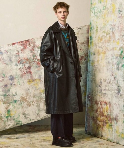 UNISEX》Sheep Leather Long coat/シープレザーロングコート