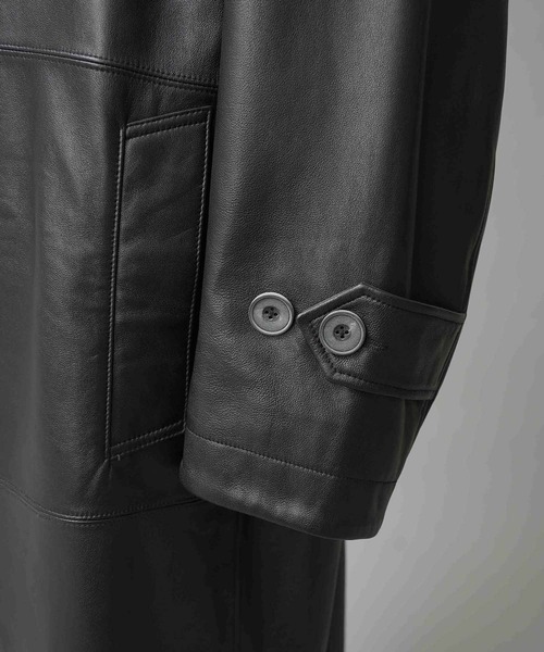 UNISEX》Sheep Leather Long coat/シープレザーロングコート