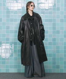 MAISON SPECIAL（メゾンスペシャル）の「《UNISEX》Sheep Leather Long coat/シープレザーロングコート【MAISON SPECIAL/メゾンスペシャル】（トレンチコート）」