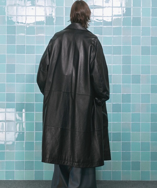 UNISEX》Sheep Leather Long coat/シープレザーロングコート【MAISON