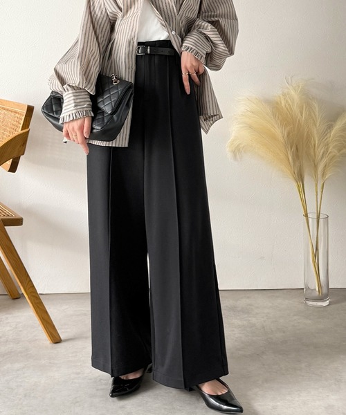 セール】美脚もこなれ感も両立！大人の洒落ワイドが主役になる