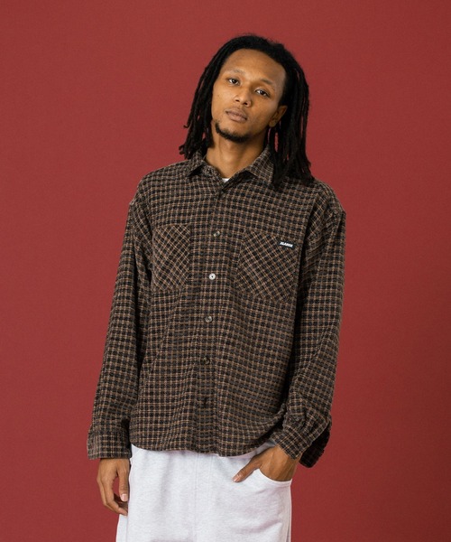 セール】PLAID L/S SHIRT（シャツ/ブラウス）｜XLARGE（エクストラ