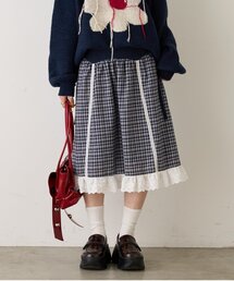 w closet | 【25AW】チェックフリルミディスカート(スカート)