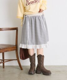 w closet | 【25AW】チェックフリルミディスカート(スカート)