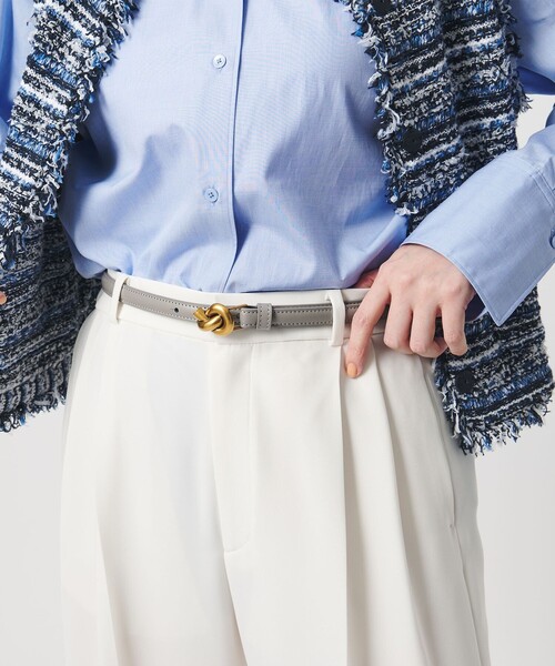 UNITED ARROWS（ユナイテッドアローズ）の「ノット バックル ベルト（ベルト・レディース・ブラック/ワイン/グレー系・FREE）」の3枚目の写真