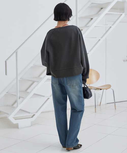 gayatamatama様 ヴィンテージライク ハイウエストストレートデニムパンツ MONO