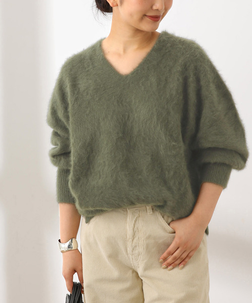 トップス JOURNAL STANDARD L'ESSAGE FOX CASHMERE 追加》FOX CASHMERE Vネックプルオーバー（ニット/セーター