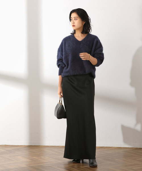 journal standard L'essage（ジャーナルスタンダードレサージュ）の「《追加》FOX CASHMERE Vネックプルオーバー（ニット/セーター・レディース・チャコールグレー/オリーブ/ネイビー/ベージュ・FREE）」の5枚目の写真