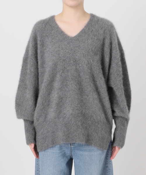 journal standard L'essage（ジャーナルスタンダードレサージュ）の「《追加》FOX CASHMERE Vネックプルオーバー（ニット/セーター・レディース・チャコールグレー/オリーブ/ネイビー/ベージュ・FREE）」の13枚目の写真