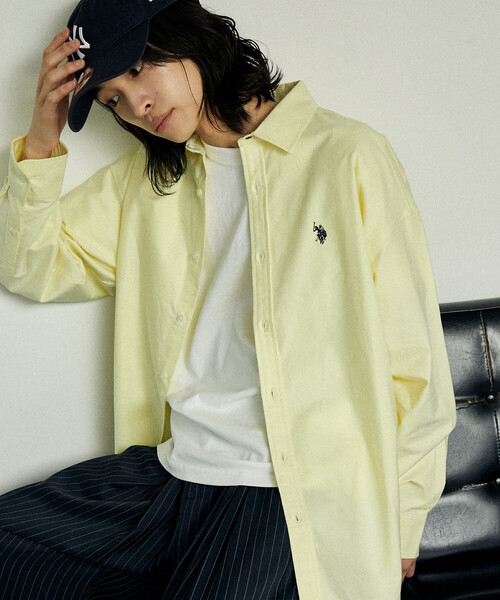 U.S. POLO ASSN.(ユーエスポロアッスン)の「US. POLO ASSN./ユーエスポロアッスン 別注 レギュラーカラーオックスフォードシャツ(限定展開)(シャツ/ブラウス・メンズ・イエロー/その他13/ホワイト/サックスブルー・MEDIUM/LARGE/SMALL)」の18枚目の写真