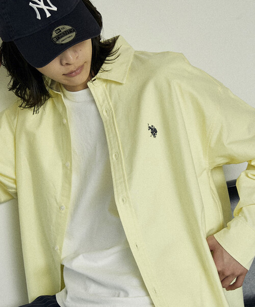 U.S. POLO ASSN.(ユーエスポロアッスン)の「US. POLO ASSN./ユーエスポロアッスン 別注 レギュラーカラーオックスフォードシャツ(限定展開)(シャツ/ブラウス・メンズ・イエロー/その他13/ホワイト/サックスブルー・MEDIUM/LARGE/SMALL)」の19枚目の写真