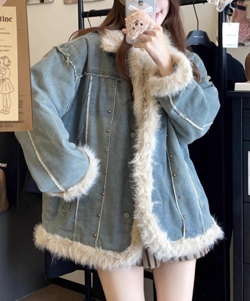 ♡さん専用ファータッチミドルデニムジャケット ファータッチミドルデニムジャケット – ANDOR ONLINE