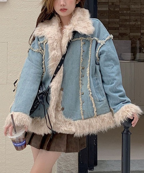 gossip！ロサンゼルス（ゴシップロサンゼルス）の「エコファーミックス デニムジャケット（デニムジャケット・レディース・ライトブルー・M）」の11枚目の写真